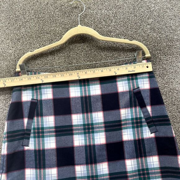 Talbots Skirt Women 12P Plaid Pockets Side Zip Above Knee - Picture 3 of 7